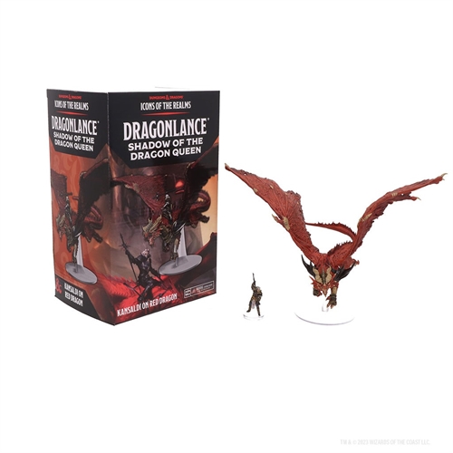 DnD - Dragonlance Kansaldi on Red Dragon - Icons of the Realms Premium DnD Figur
